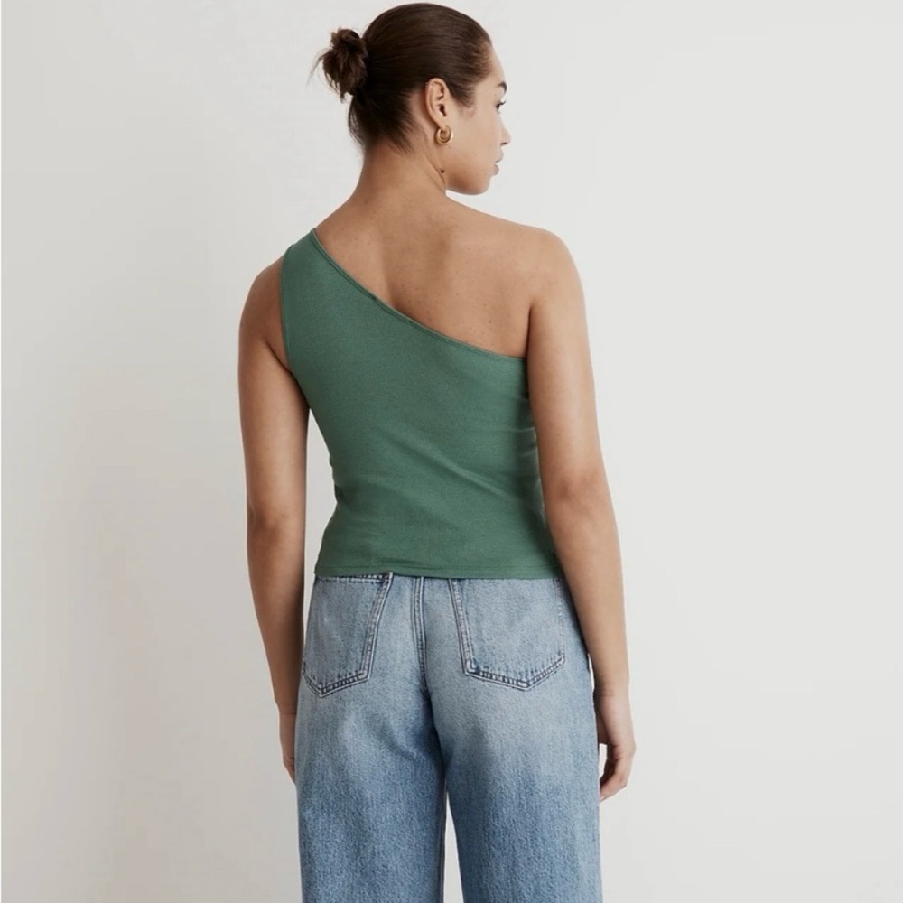 Madewell Supima Rib One Shoulder Tank Top - Picture 3 of 7
